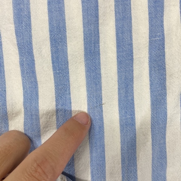 Vintage Gary Daniels Blue & White Striped Long Sleeve Button Up Shirt Size Large - Picture 8 of 8